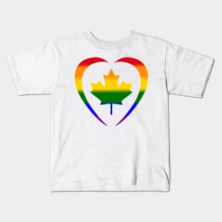 Canadian Third Culture Series (Heart) (Rainbow) Kids T-Shirt